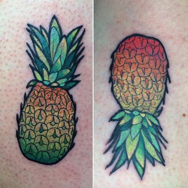 Pineapple Couple Tattoos