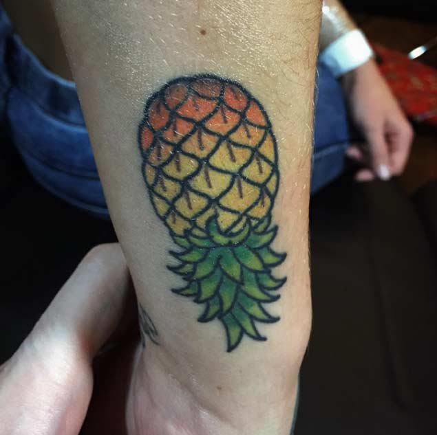 Colorful Pineapple Tattoo
