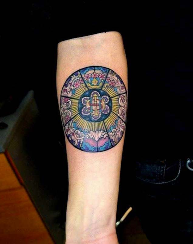 Stained glass tattoo
