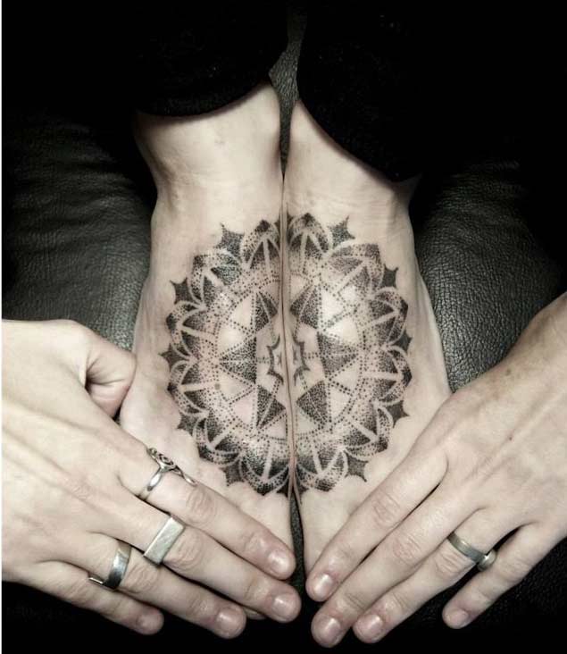Symmetrical Dotwork Tattoo