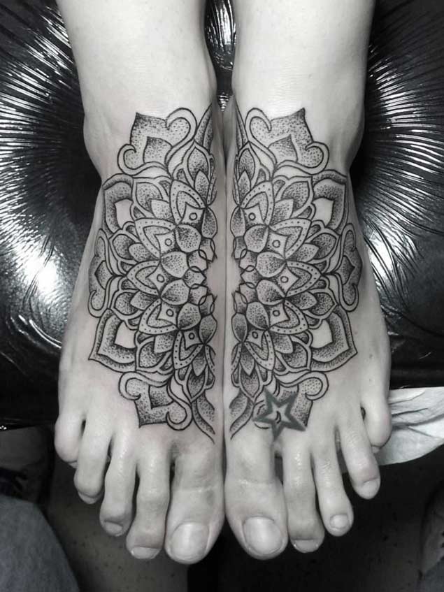 Symmetrical Mandala Tattoo by Chaim Machlev