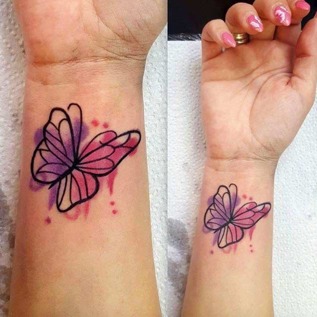 Watercolor Butterfly Tattoo by Karola