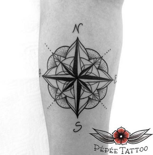Compass Tattoo by Roxanne Lucas