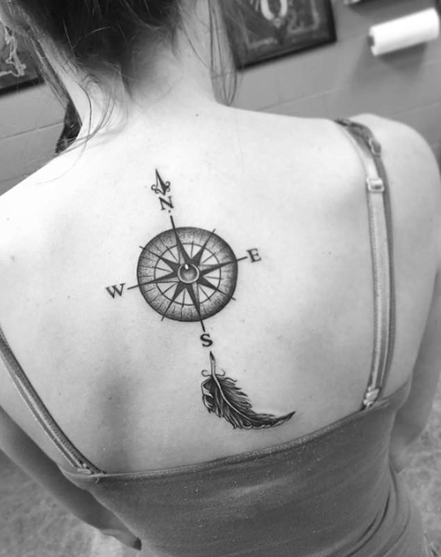 Compass Tattoo by Meyers Ink