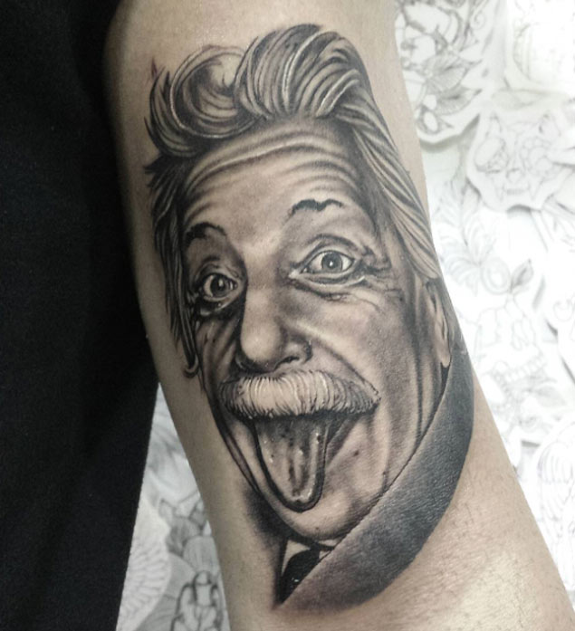 Albert Einstein Tattoo by Diego Ojeda