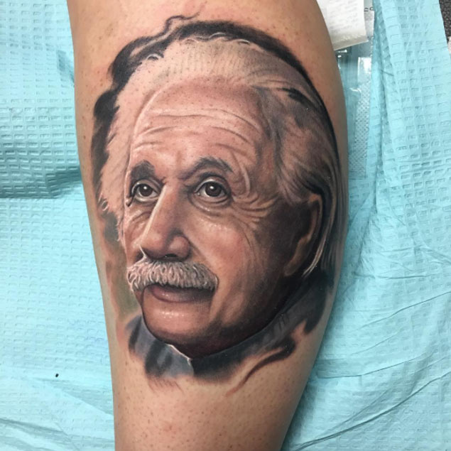 Albert Einstein Tattoo by Ryan Jones