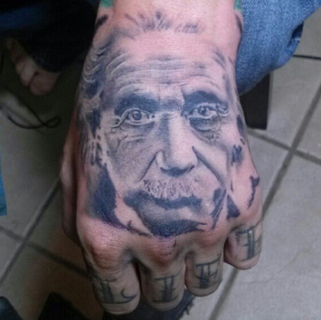 Albert Einstein Tattoo by Duane Apodaca