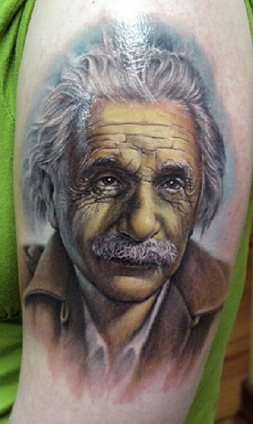 Albert Einstein Tattoo by Stefano Alcantara