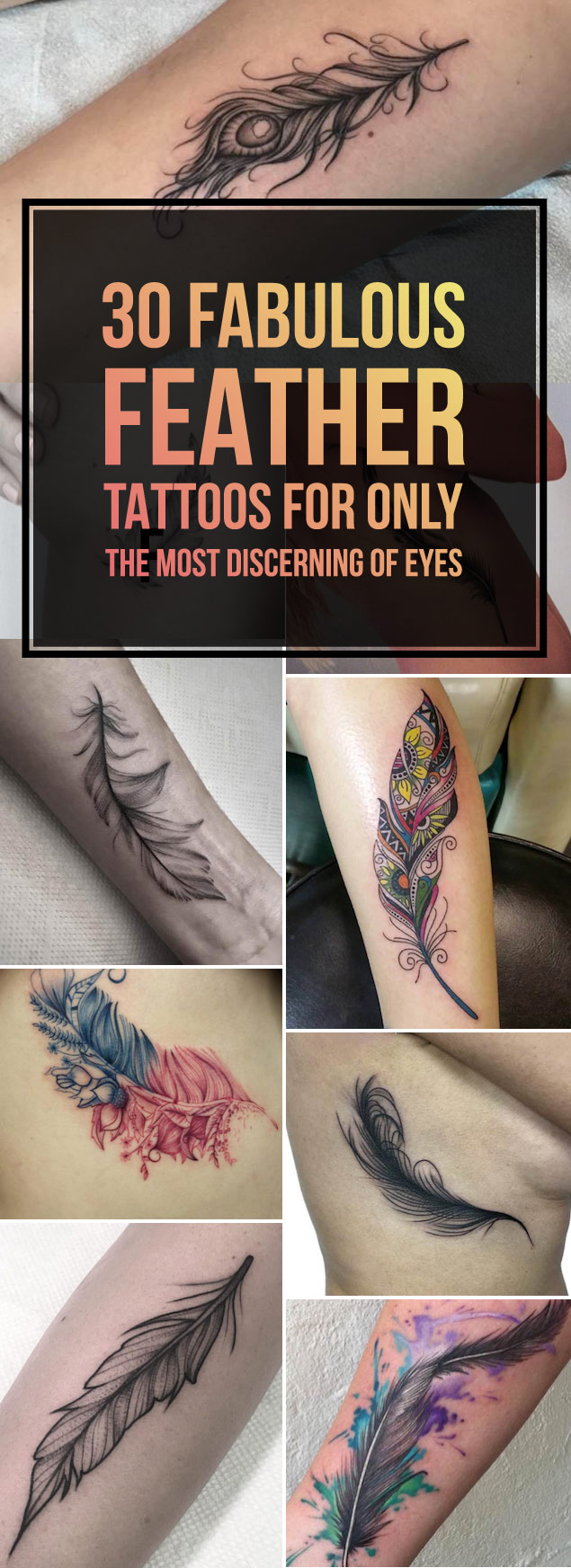 30 Fabulous Feather Tattoo Designs