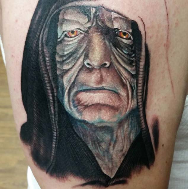 Darth Sidious Star Wars Tattoo by Sarah Miller
