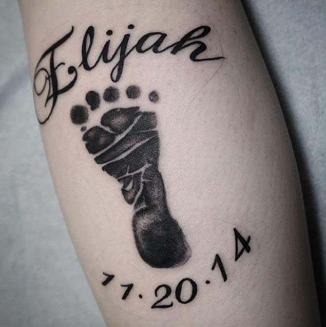 Baby Footprint Tattoo by Amanda Riner