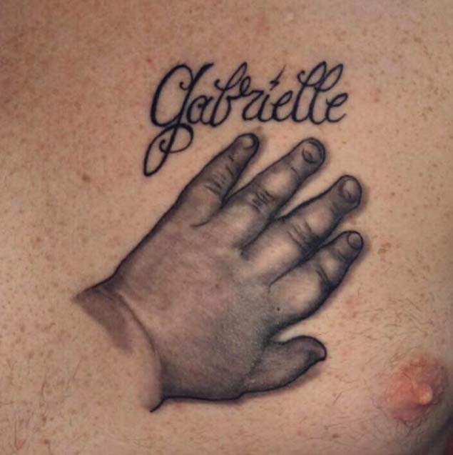 Baby Hand Tattoo by Hot Rod
