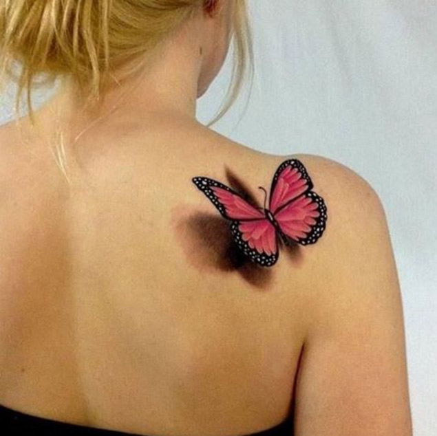 3D Butterfly Tattoo by Lindsay Harper Johnson