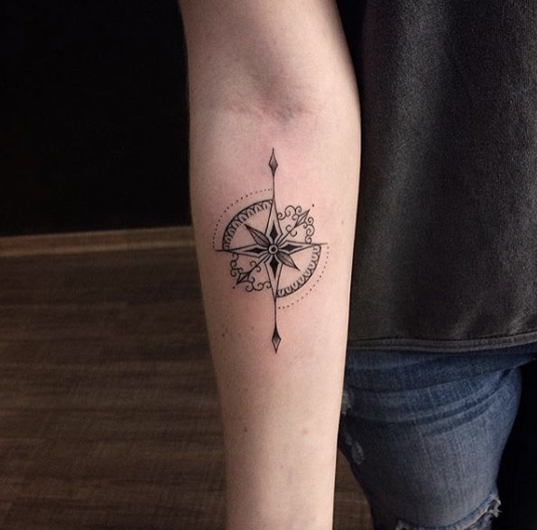 Compass Tattoo by Pedro Paiva