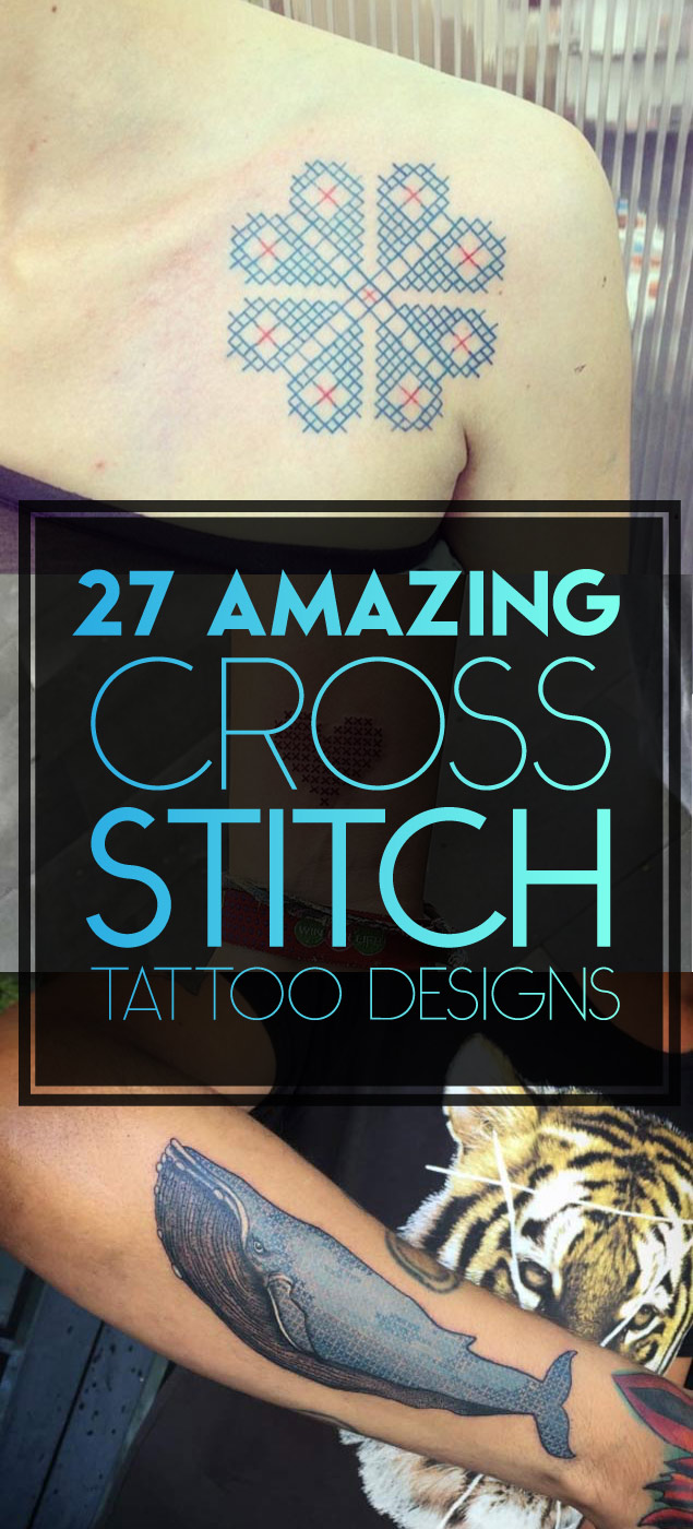 Cross Stitch Tattoo Designs | TattooBlend