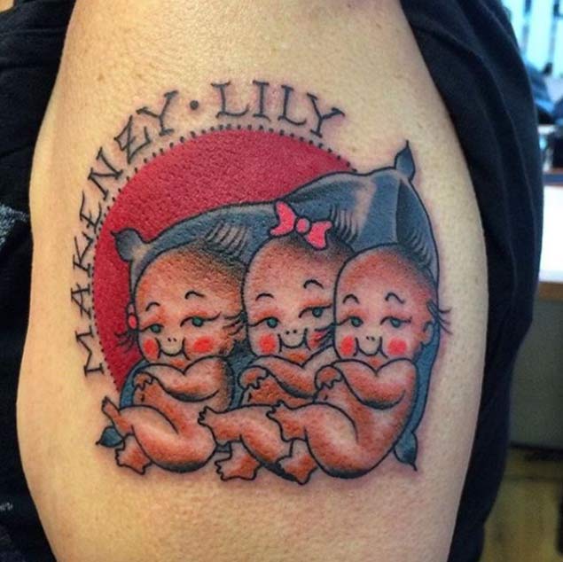 Triplets Tattoo by Poppycock