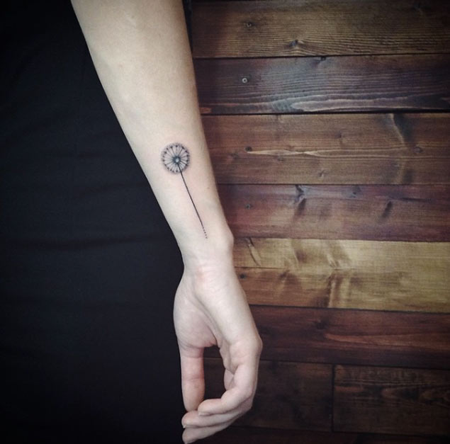 Dandelion Tattoo by Anna Bravo