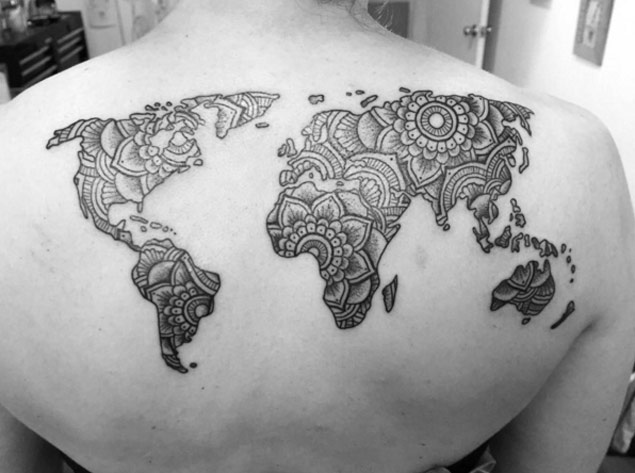 Mandala Map Tattoo by David Brown