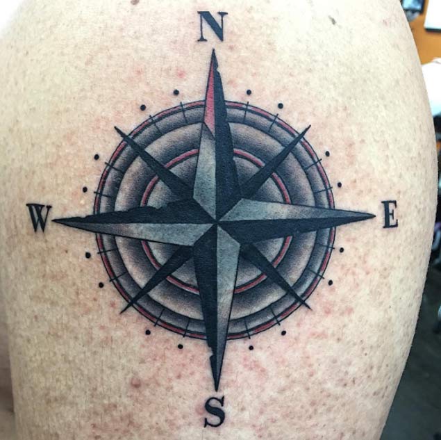 Compass Tattoo by Emmanuel Puno