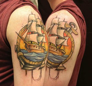 50 Amazing Ship Tattoos You Won't Believe Are Real - TattooBlend