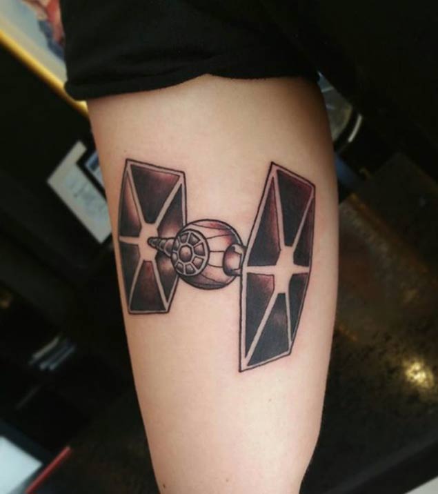 TIE Fighter Star Wars Tattoo by Cheri May Gourlay
