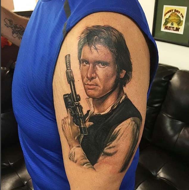Han Solo Star Wars Tattoo by Sarah Miller