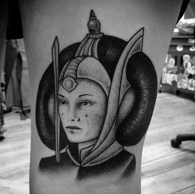 Queen Amidala Star Wars Tattoo by Ben Doukakis