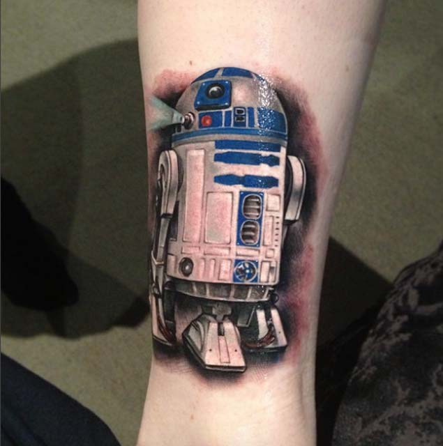 R2D2 Star Wars Tattoo by Benjamin Laukis