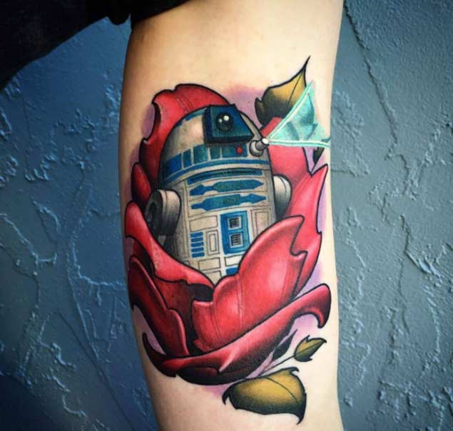 R2D2 Star Wars Tattoo by Mark Richards