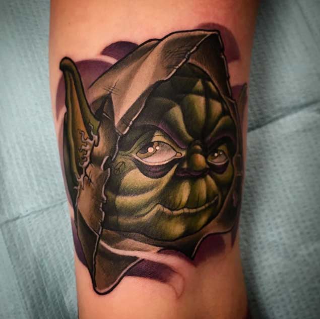 Yoda Star Wars Tattoo Design by Mark Richards