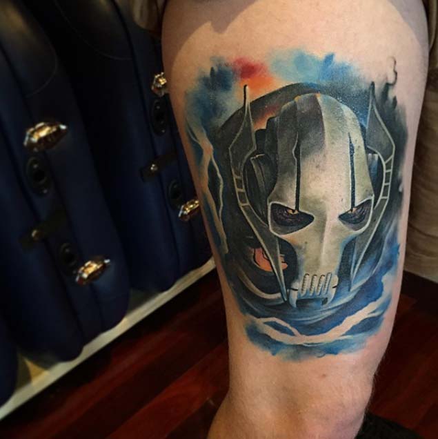 Grievous Star Wars Tattoo Design by Benjamin Laukis 