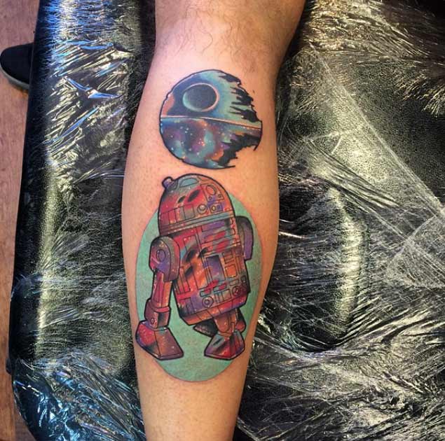 R2D2 Star Wars Tattoo by Andrew Marsh