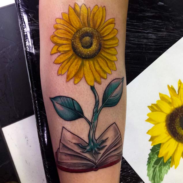 Sunflower Tattoo Design by Gugo