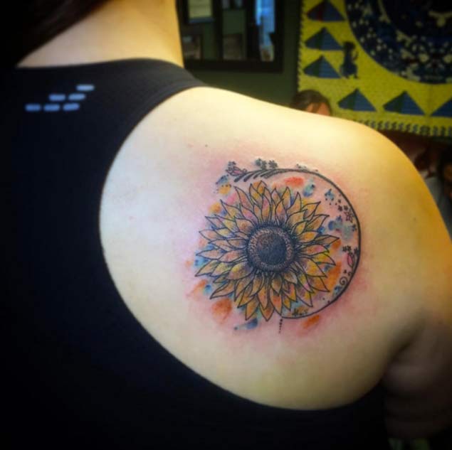 Sunflower Tattoo by Ray V
