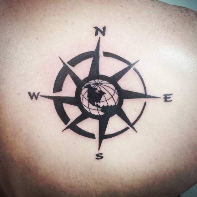 Amazing Compass Tattoo by Lindsay McCarthy