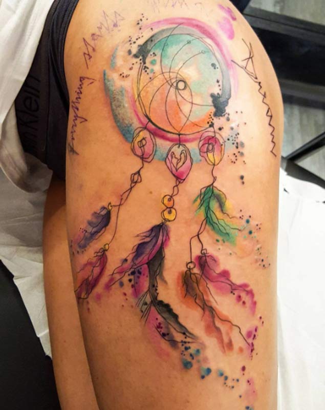 50 Gorgeous Dreamcatcher Tattoos Done Right - TattooBlend