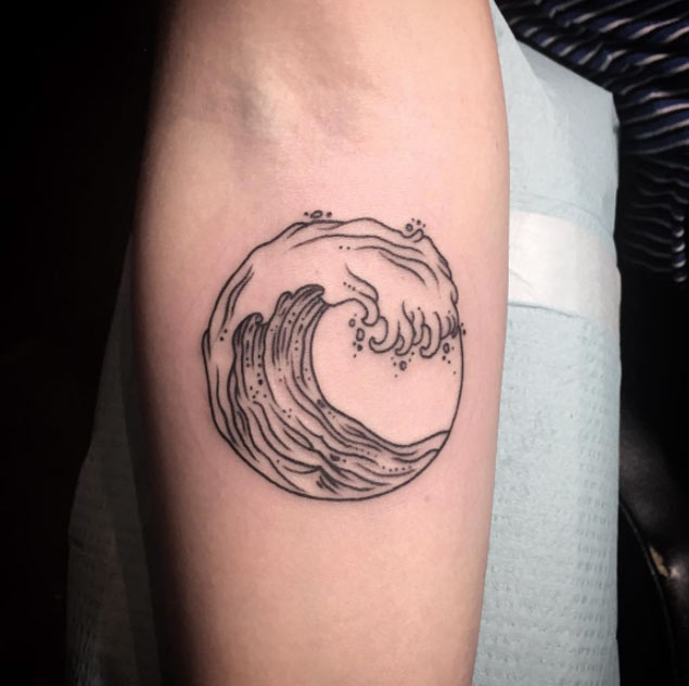 Circular Wave Tattoo by Pat Crump