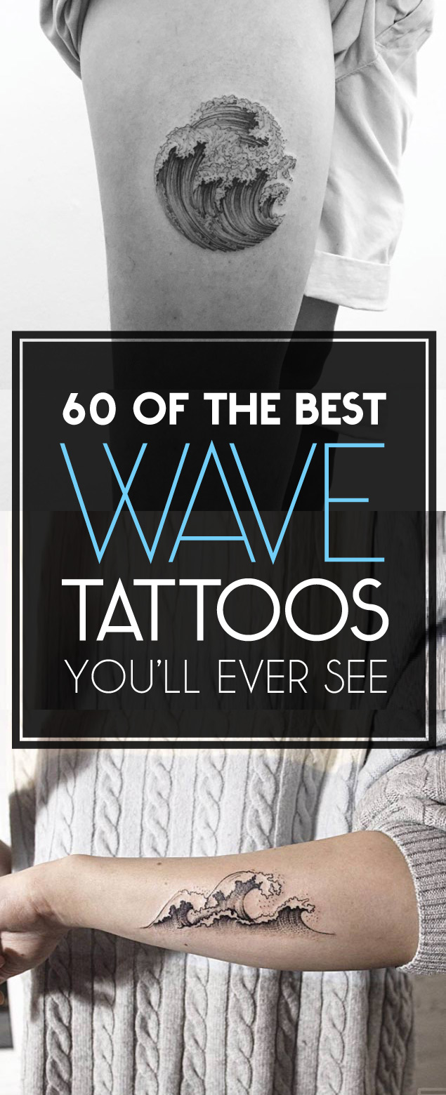 60 of The Best Wave Tattoo Designs | TattooBlend