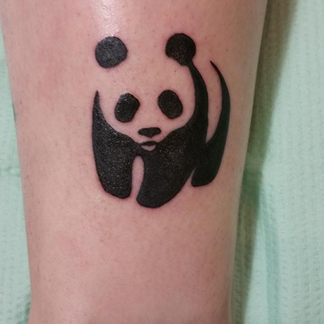 WWF Panda Logo Tattoo by Gabrielle Brownfield