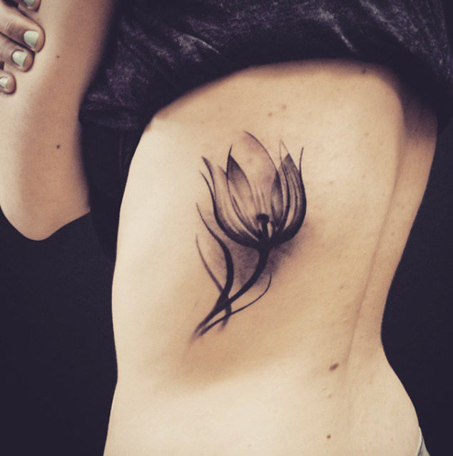 X-ray Tulip Tattoo by Luke Palan
