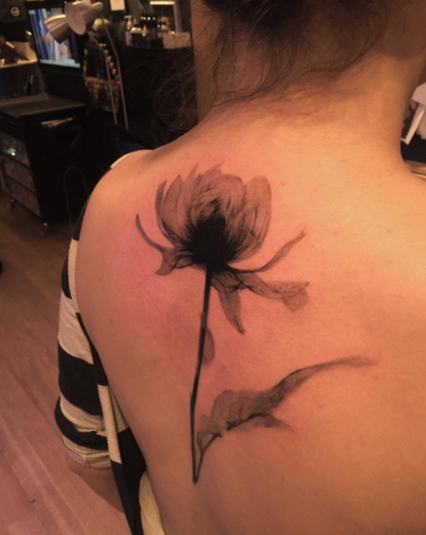 X-ray Flower Tattoo by Tan