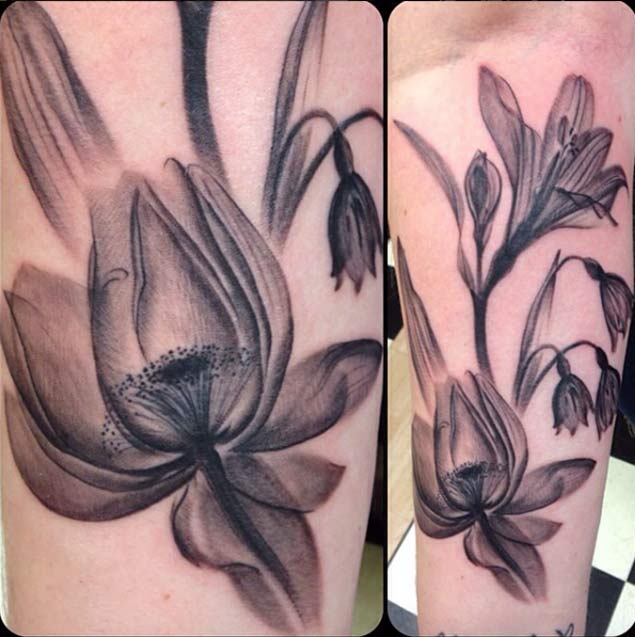 X-ray Flower Tattoo Design by Robin Elizabeth