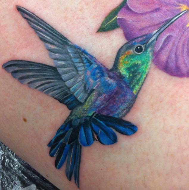 Hummingbird Tattoo Design by David Corden