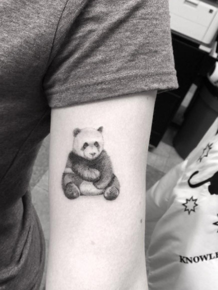 Adorable Panda Tattoo by Doctor Woo