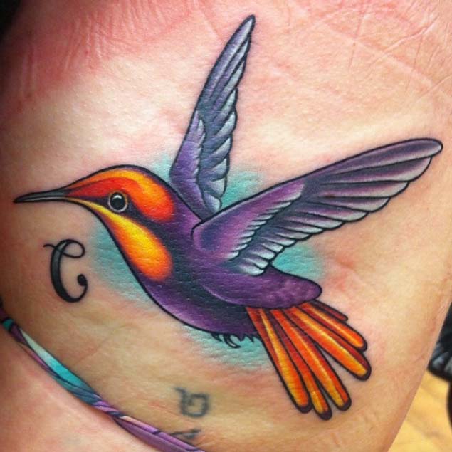 New School Hummingbird Tattoo by David Corden