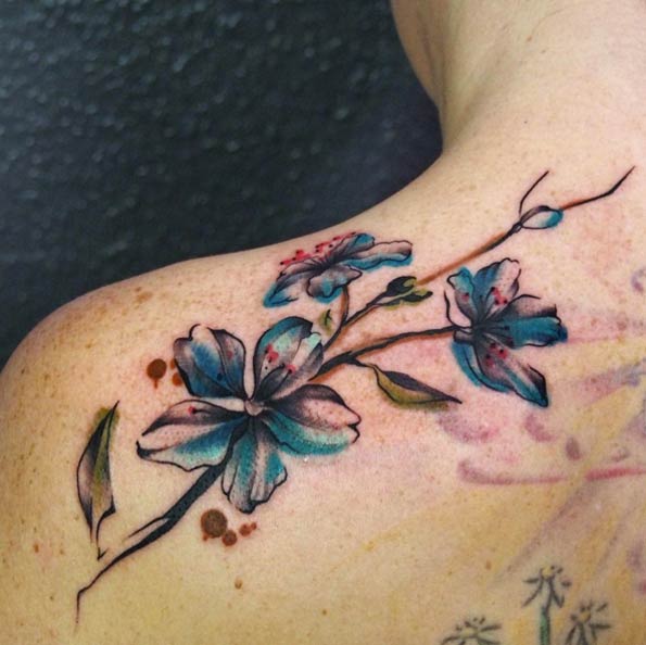 Floral Tattoo by Julia Rehme