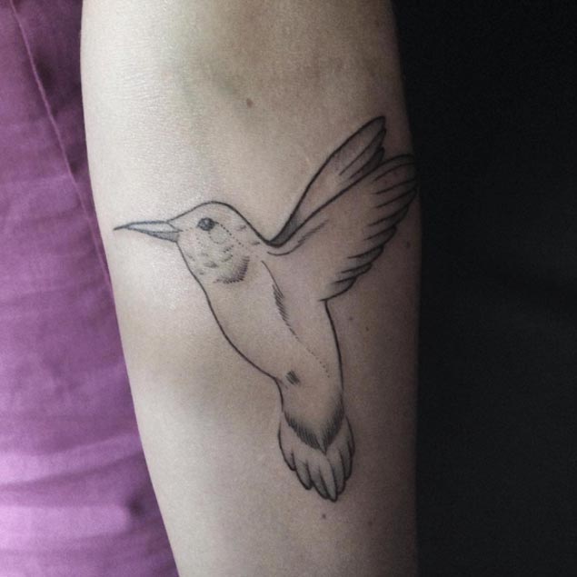 Hummingbird Tattoo by Ivy Saruzi