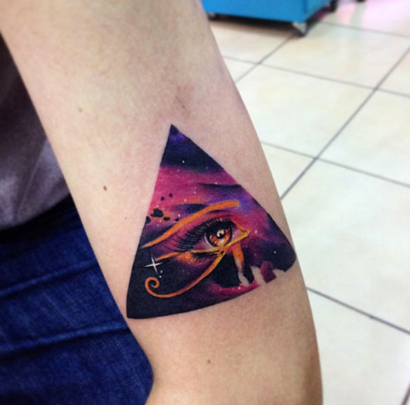 Triangular Glyph Tattoo by Adrian Bascur