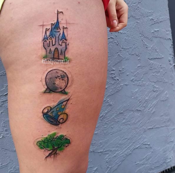 Disney Magic Kingdom Tattoo by Russell Van Schaick