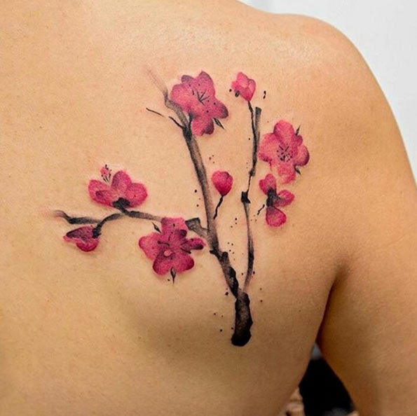 Cherry Blossom Tattoo by Ben-Hur Leite